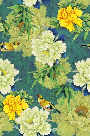 花卉印花华亿平台图片