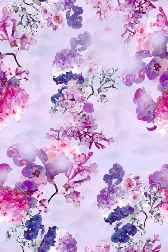 花卉印花华亿平台图片