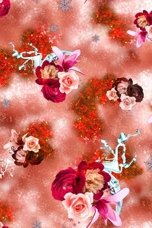 花卉印花华亿平台图片