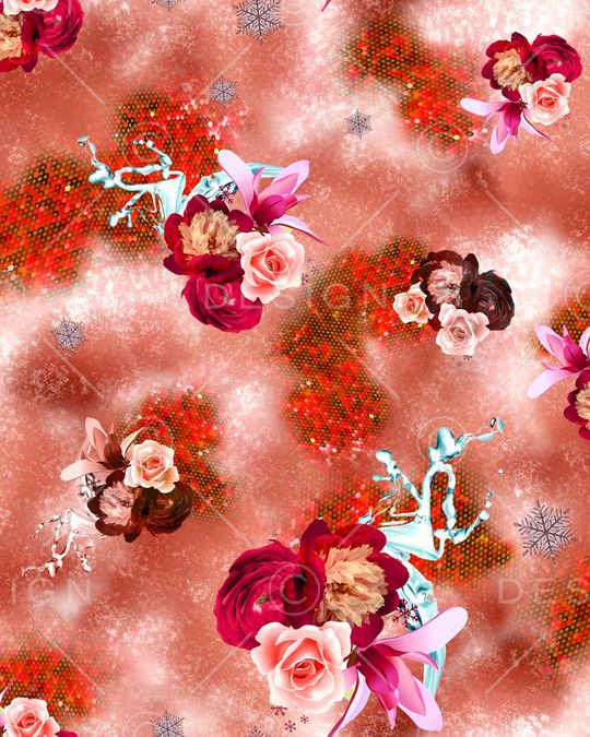 花卉印花华亿平台图片