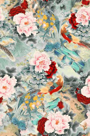 花卉印花华亿平台图片