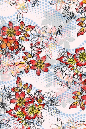 花卉印花华亿平台图片