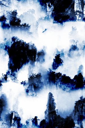 风景景观印花华亿平台图片