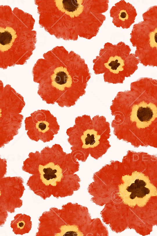 清爽底花卉印花华亿平台图片