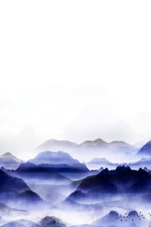 水墨风印花华亿平台图片