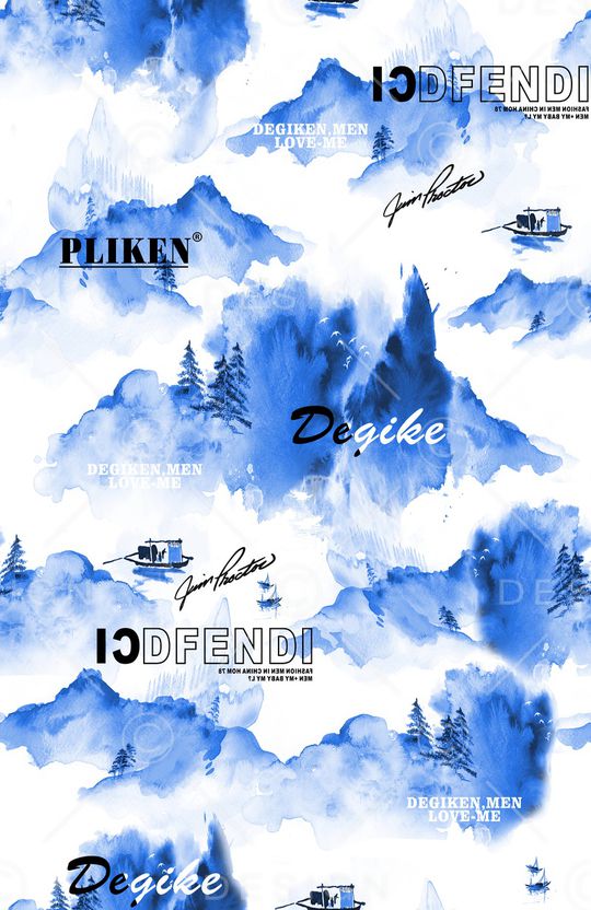 水墨风印花华亿平台图片