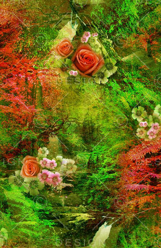 花卉印花华亿平台图片