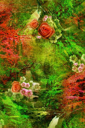 花卉印花华亿平台图片