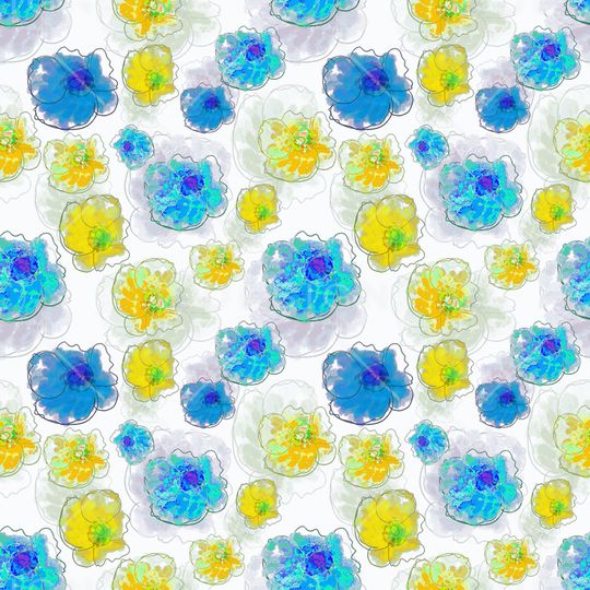 花卉印花华亿平台图片