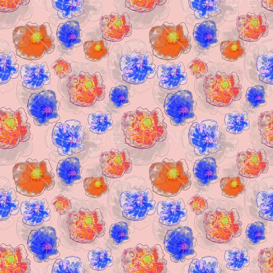 花卉印花华亿平台图片