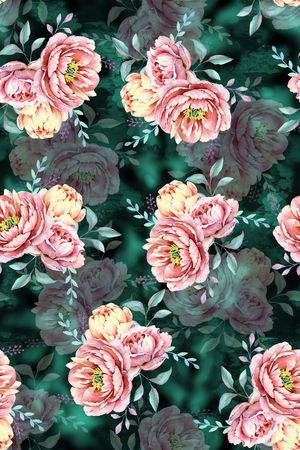 花卉印花华亿平台图片