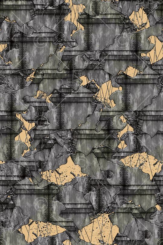 抽象男装印花华亿平台图片