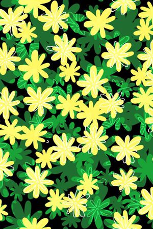 黑底花卉印花华亿平台图片