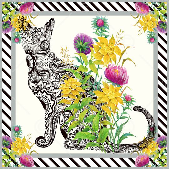 方巾印花华亿平台图片