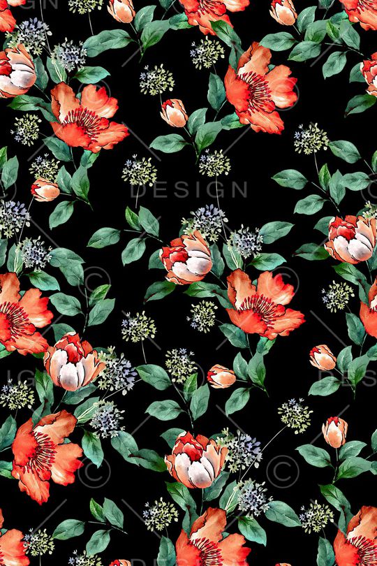 花卉印花华亿平台图片