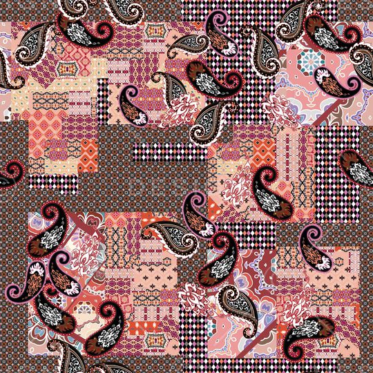 佩斯利印花华亿平台图片