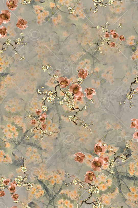 花卉印花华亿平台图片