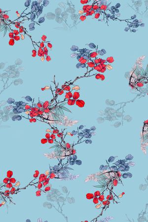 绿植树叶印花华亿平台图片