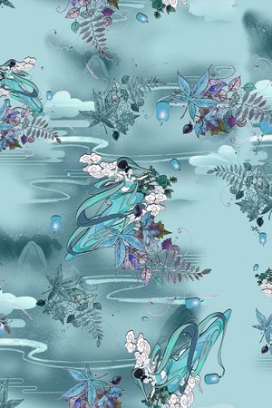 绿植树叶印花华亿平台图片