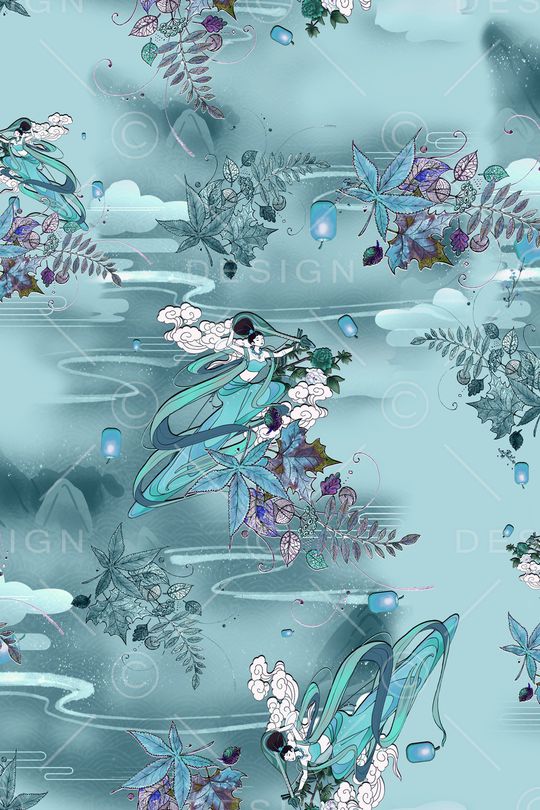 绿植树叶印花华亿平台图片