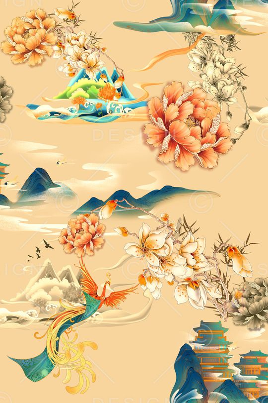 绿植树叶印花华亿平台图片