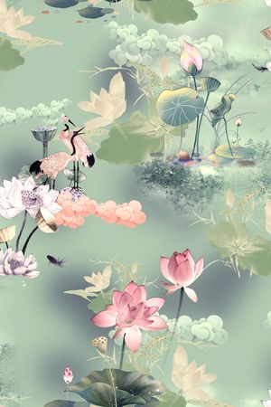 绿植树叶印花华亿平台图片