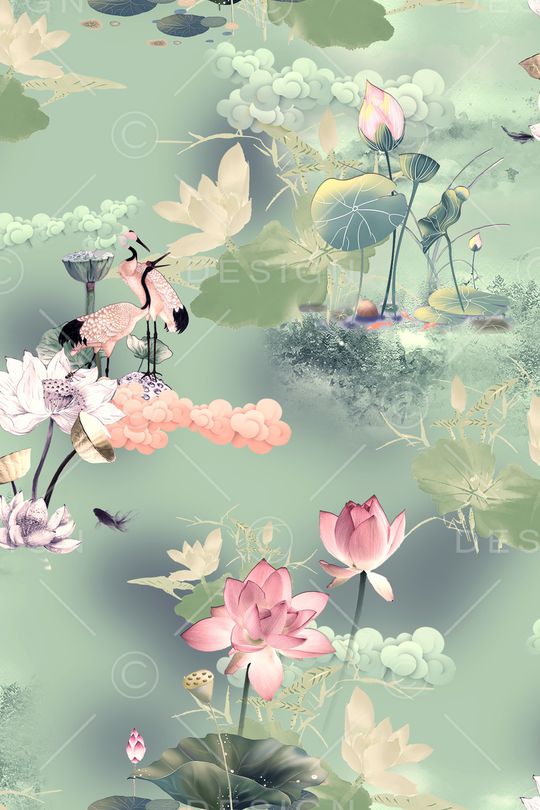 绿植树叶印花华亿平台图片