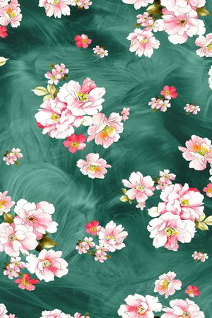 花卉印花华亿平台图片