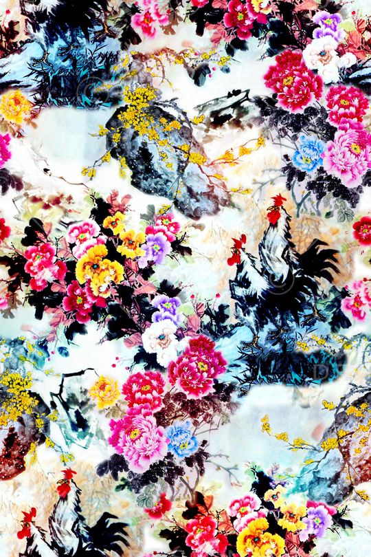 花卉印花华亿平台图片