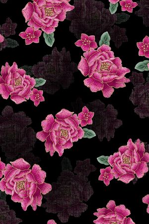 花卉印花华亿平台图片