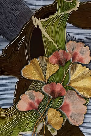 绿植树叶印花华亿平台图片