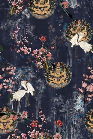 花卉印花华亿平台图片