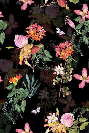 花卉印花华亿平台图片