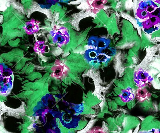 水墨印花华亿平台图片