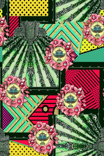 几何印花华亿平台图片