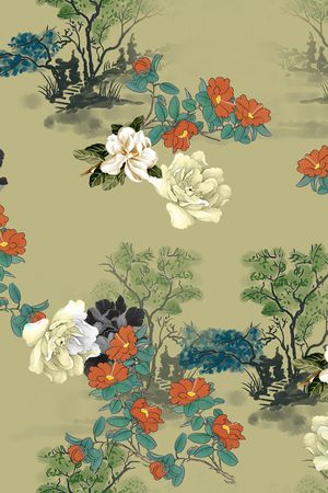 连衣裙印花华亿平台图片