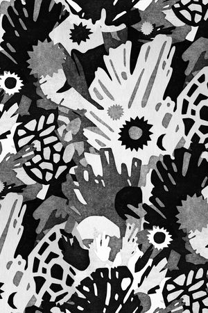 几何花卉印花华亿平台图片