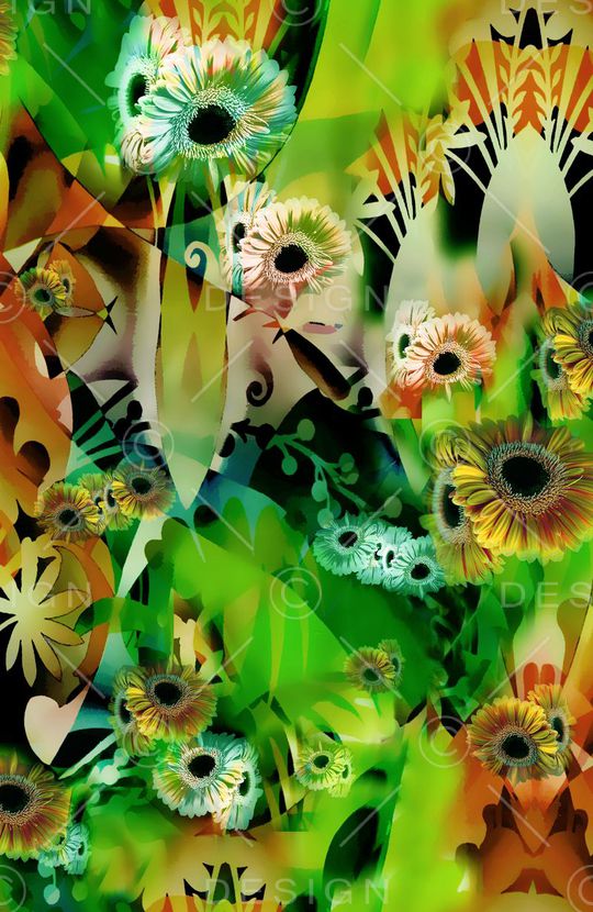 花卉印花华亿平台图片