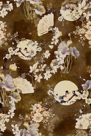 花卉印花华亿平台图片