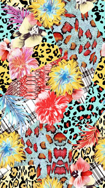 豹纹印花华亿平台图片