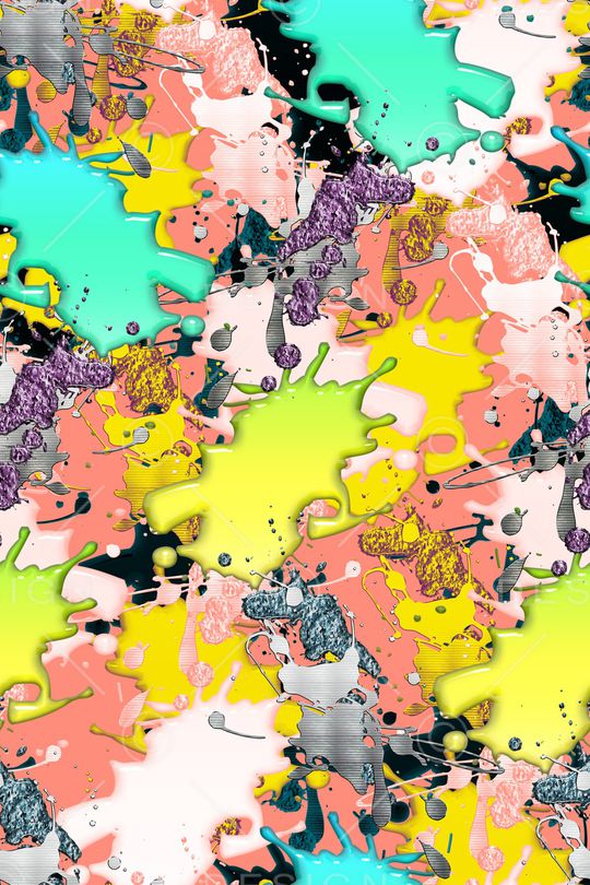 抽象男装印花华亿平台图片