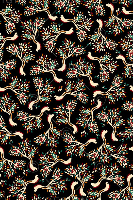 绿植树叶印花华亿平台图片