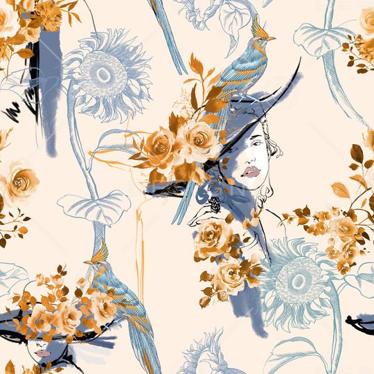 动物花卉印花华亿平台图片