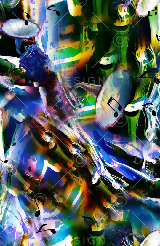 留声机印花华亿平台图片