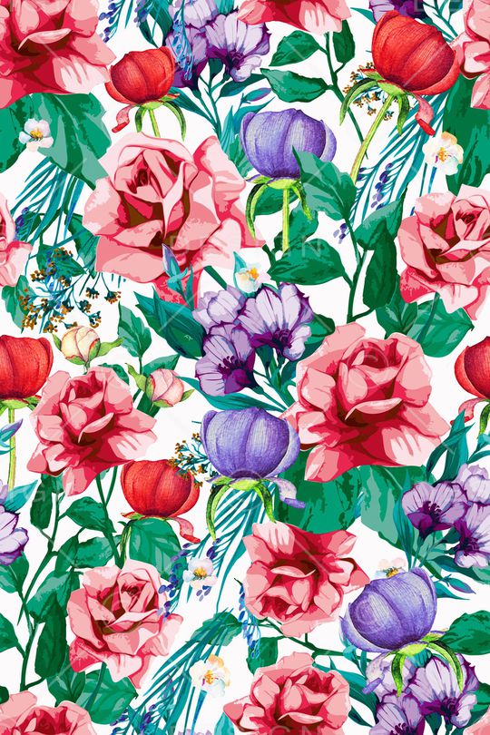 清爽底花卉印花华亿平台图片