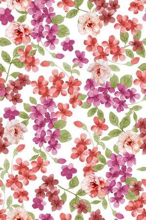 清爽底花卉印花华亿平台图片