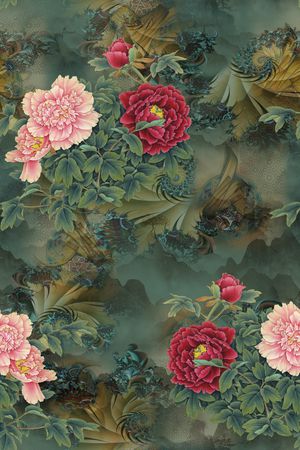 花卉印花华亿平台图片