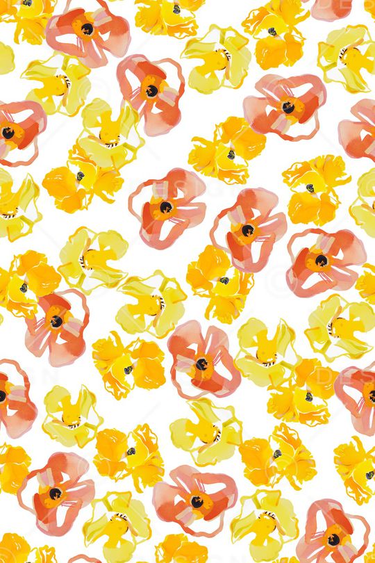 抽象花卉印花华亿平台图片