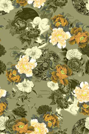 花卉印花华亿平台图片