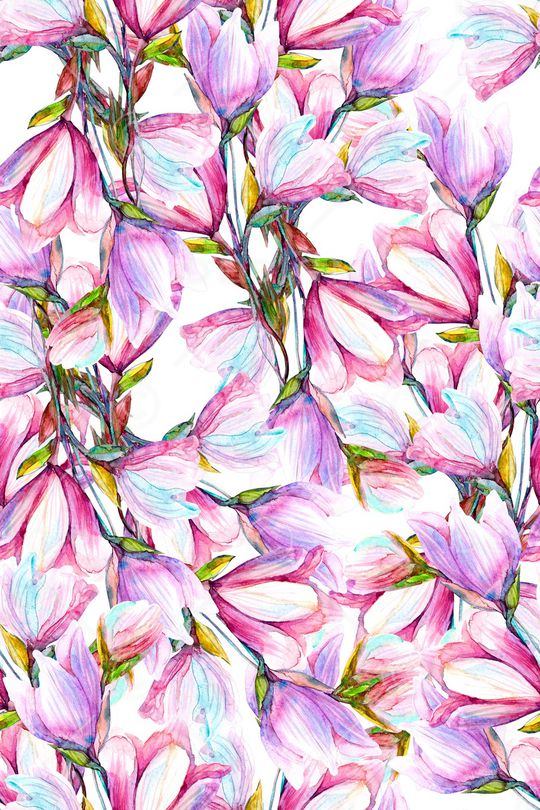 清爽底花卉印花华亿平台图片